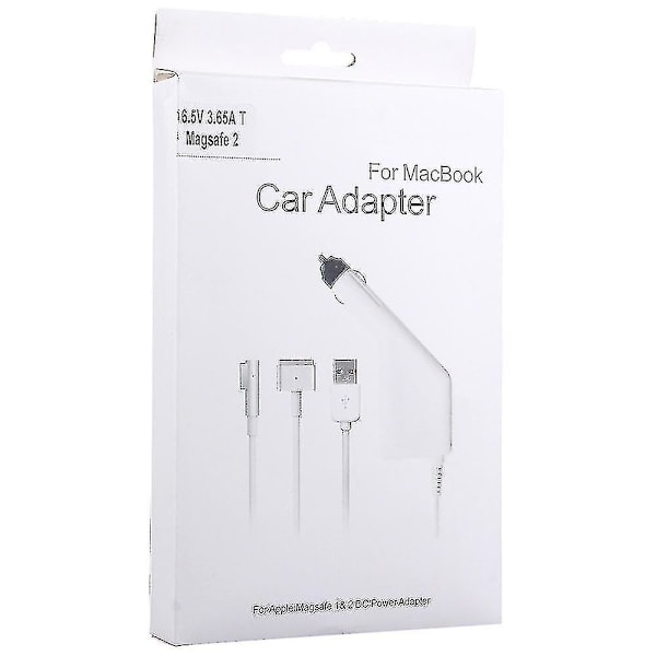 60W 5-stifts T-formad MagSafe 2 Bil Laddare Macbook A1465