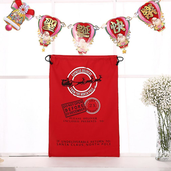 Creative Drawstring Canvas Santa Sack Christmas Bag