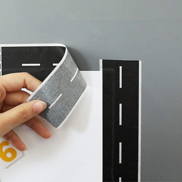 DIY Traffic Road Railway Adhesive Aftagelig Washi Masking Tape Sticker Til Børn Børn Legetøjsbiler Til Børn Legetøj Bilbane Aftagelig 5 X 500 cm (2 Ro