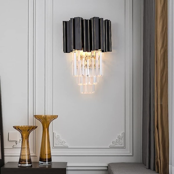 Crystal Modern Wall Lights Bedroom Shops Cafes E14 E12