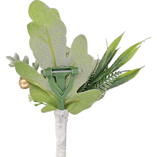 2 st Brudgum & Best Man Bröstblommor för Kostymdekoration - Konstgjorda Roser Knapphål Blomma