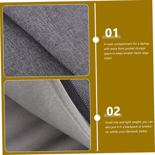 Smal och lätt laptopväska Tablet Sleeve Väska Polyester Handväska för resor och kontorsbruk
