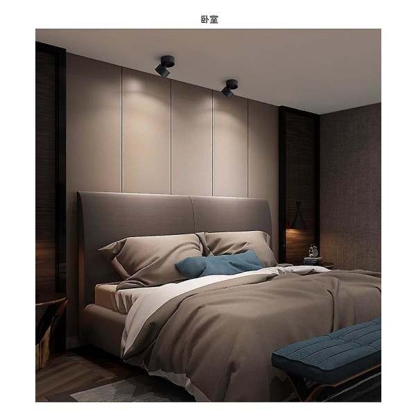 360 Justerbar Led indendørs loftsspot - Overflademonteret Cob-belysning