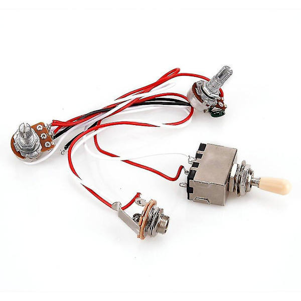 Guitar Wiring Harness 3-vejs Toggle Switch 1v1t 2 Humbuckers
