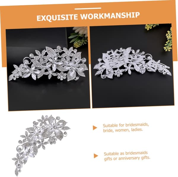 Charmig Rhinestone Hårsidokam för Bröllopsbrud Eleganta Brudhåraccessoarer