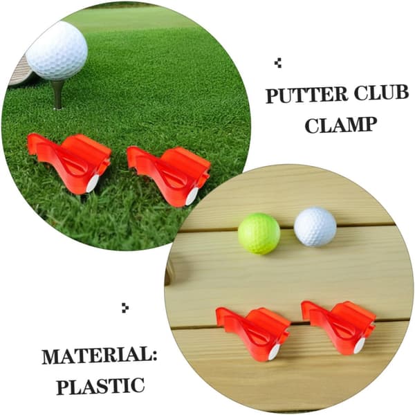 12 st röda golfputterklämmor i plast för organisering av klubbväskor