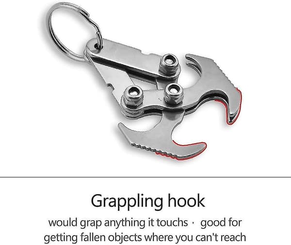 Rostfritt Stål Gravity Hook för Multifunktionell Överlevnad Magnetisk Vikbar Gripkrok
