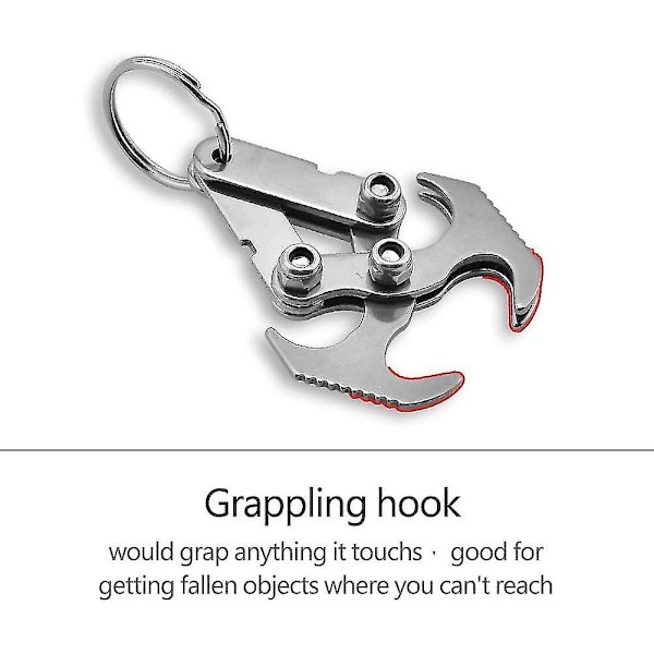Rustfrit Stål Gravity Hook til Multifunktionel Overlevelse Magnetisk Foldbar Grappling Hook