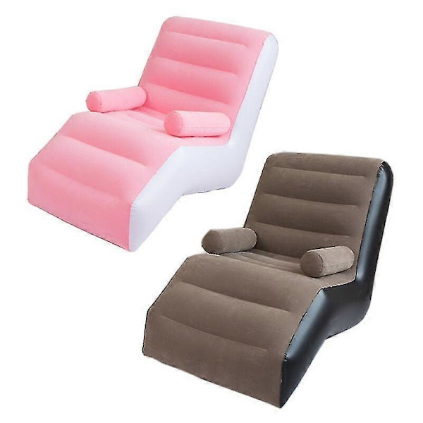 Foldbar Oppustelig Recliner med Armlæn - (Ingen Luftpumpe) (Khaki)