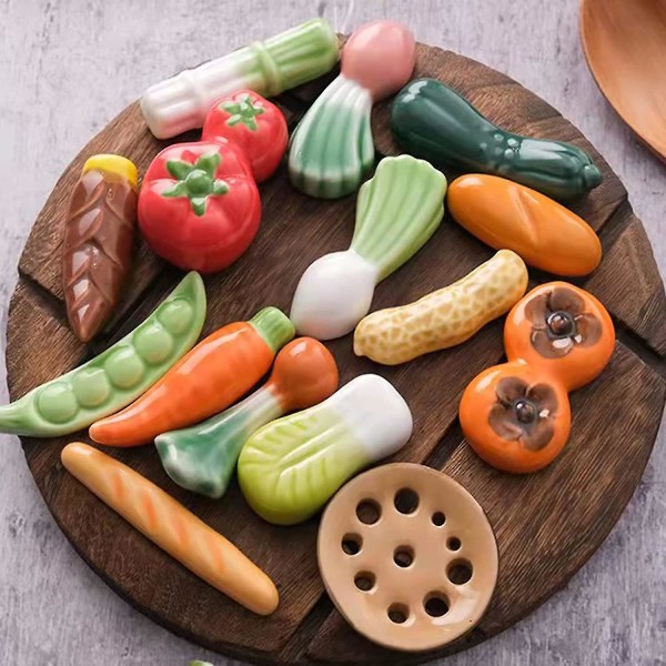 5 Par Porselens Pinnerest Cute, Pinnerest Holder For Bord (Hvit Reddik) Hvit Reddik