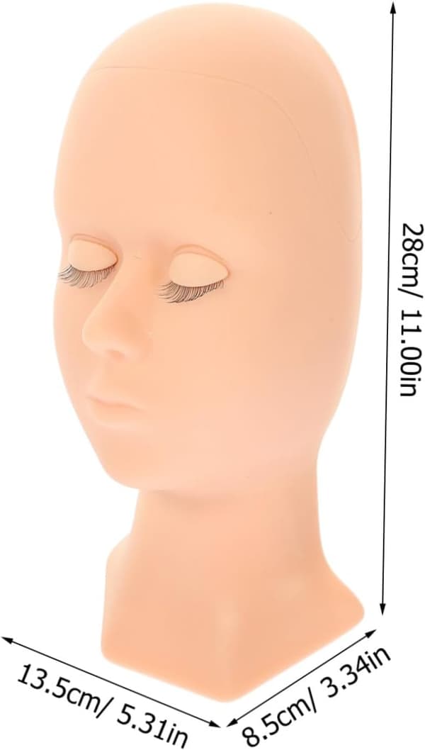 Silikone øjenvippe mannequin hoved øjenvippe extensions model realistiske øjne til vippetræning display