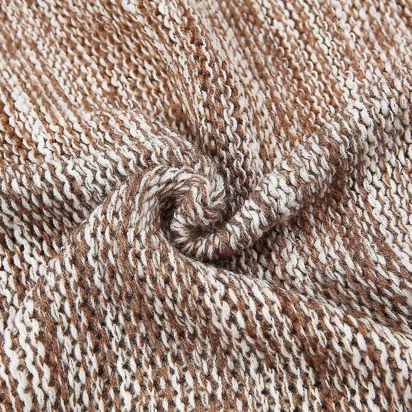 Kvinnors Turtleneck Solid Färgad Långärmad Stickad Klänning