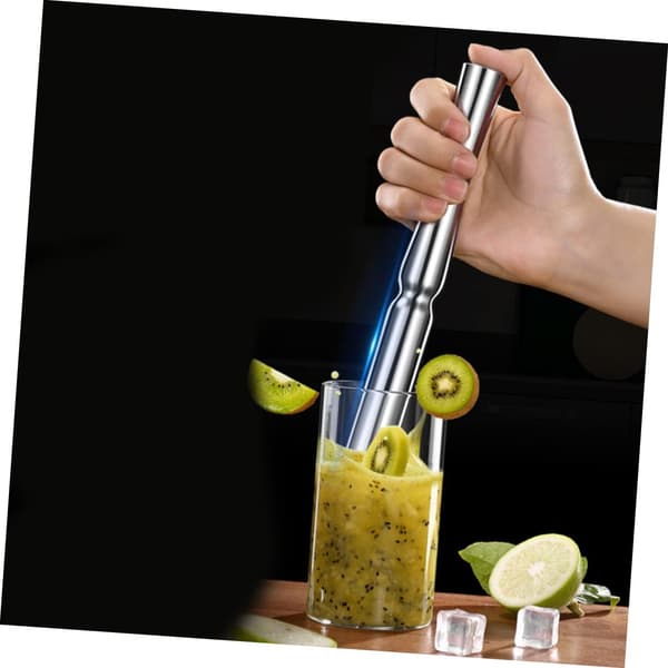 Cocktailmuddler i rostfritt stål Citronkvarnstav Iskrossade Barswizzle-pinnar