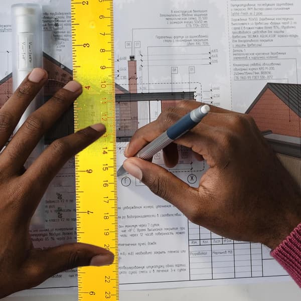 Generel Layout T-lineal 2 Stykker Plastik Måleskala til Arkitektur- og Designstuderende