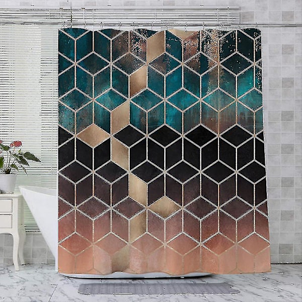 Modern Vattentät Duschdraperi för Badrum Orange 180 *200cm