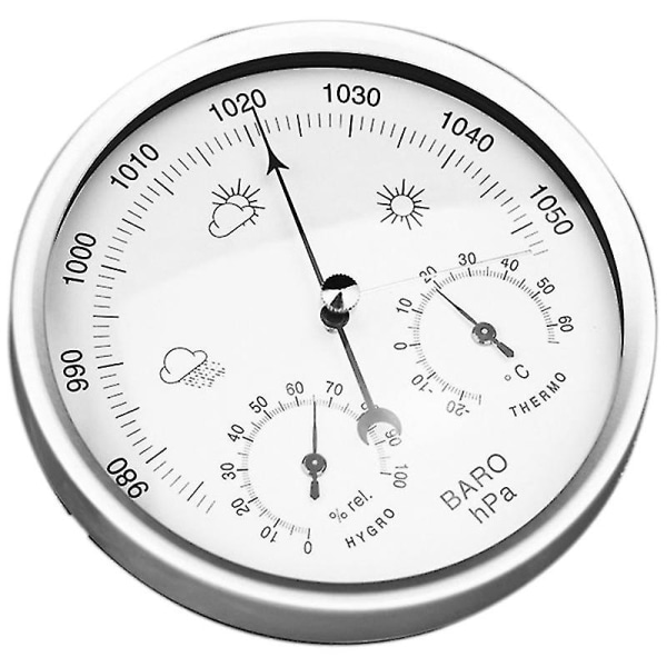 Digital inomhushygrometer Bärbar 3 i 1 vägghängande vädertermometer Barometer Hygrometer Hom