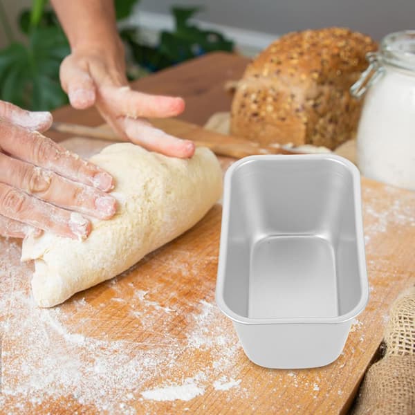 2 st non-stick brödformar i aluminiumlegering rektangulära återanvändbara bakformar för kakor och köttfärslimpa