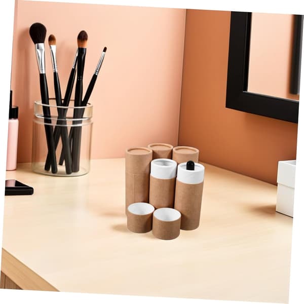 5 st kartongcylinder papprör för förpackning av eteriska oljeflaskor Reseanvändning lock för aromaterapi