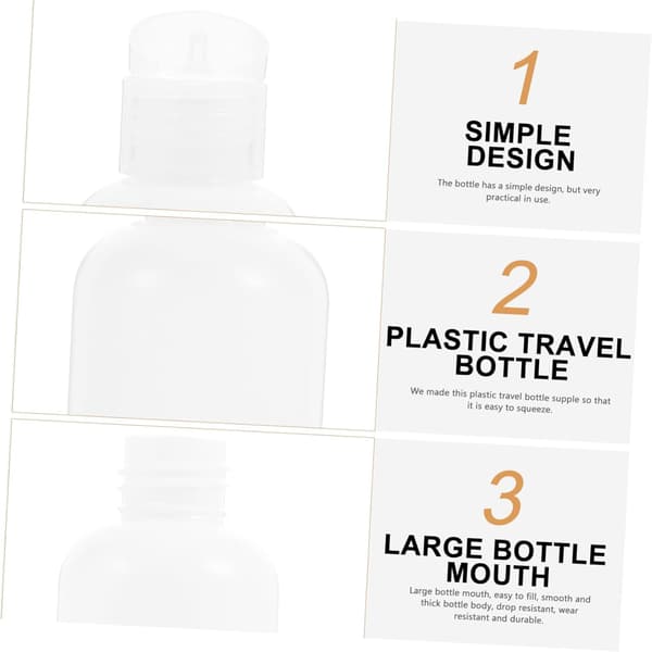50 st 100 ml plastflaskor med snäpplock för lotion, påfyllningsbara tomma resebehållare