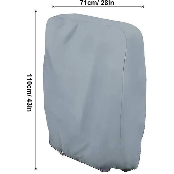 Fällbart Solstolsöverdrag - Fällbart Solstolsöverdrag, Vattentätt Fällbart Solstolsöverdrag (Storlek: 71 Cm Lx34 Cm Bx110 Cm H Grå)
