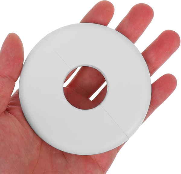 3 st runda täckplåtar för väggrörshål 4,4 cm diameter ABS-material