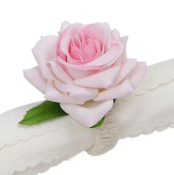 Handgjorda Blomster Servett Ringar Set om 6