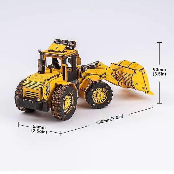 3d trä pussel bulldozer tekniska fordon byggstenar set