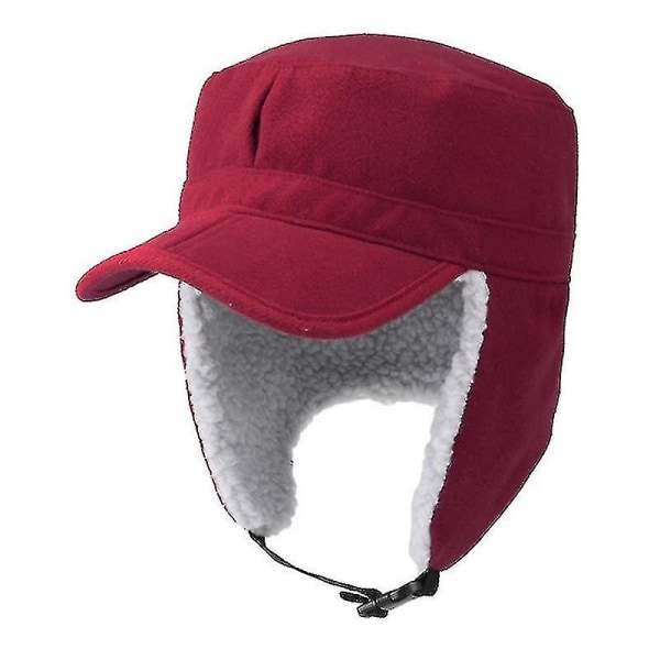 Varm Faux Fur Plushed Foder Vindtät Trapperhatt Herrar Kvinnor Bomber Hattar