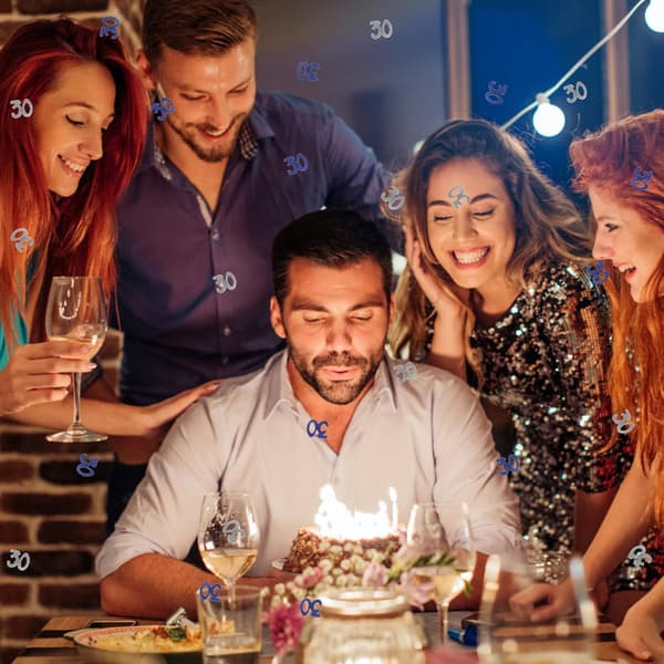 5 sett 30-årsjubileum konfetti fest konfetti nummer 30 form papirmateriale