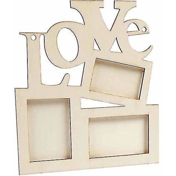Trebilde ramme maling kjærlighet 20x16cm DIY håndverk