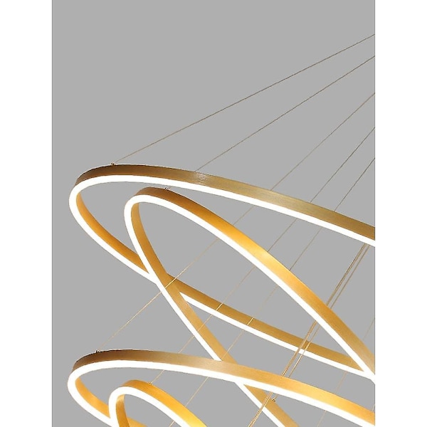 3-cirkel LED-Hänglampa Nordisk Design Guld Ljus
