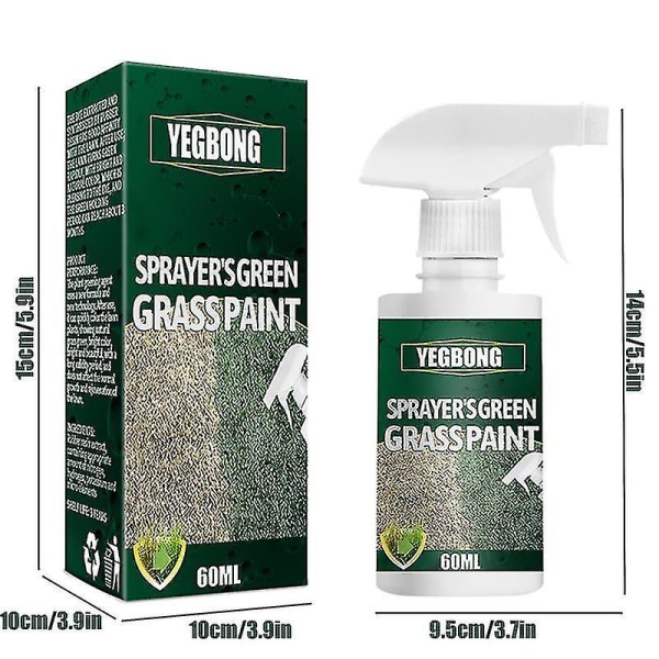 Grønt gressmalingspray Langvarig torvmaling Forbedrer flekkvis sovende gulende gress for gress-yuhao