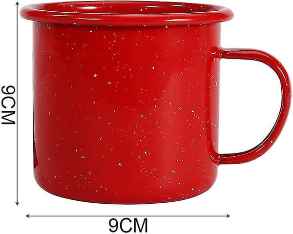 Campingmuggar för utomhus - kaffemugg 16 Oz - emaljerad resekopp. Te Camping Emaljkopp