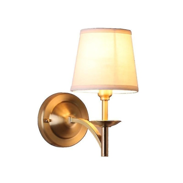 Vägglampa Ac90 260v Tyglampskärm Vintage Hall Sovrum