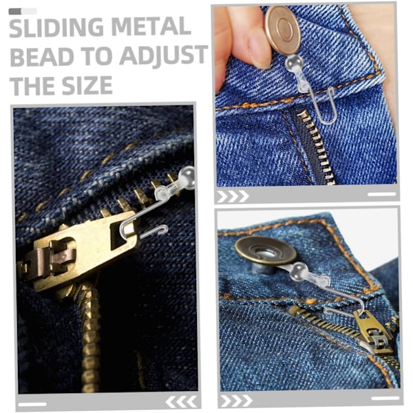 Zipper Saver Stabiliseringsset Dragkedjeersättning för Jeans för Denimbyxor