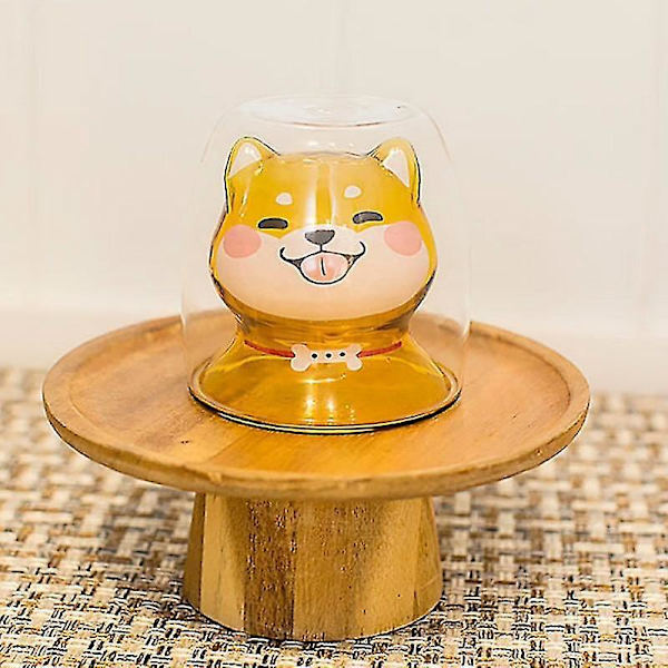 Ny Shiba Inu kopp, varmebestandig dobbel glasskopp