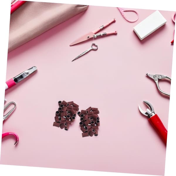 400 stk. neglebufferhoveder, slibebånd til neglebor, slibefilebånd til manicure og pedicure