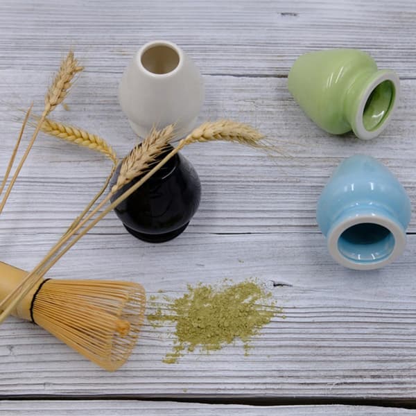 Keramisk japansk stil Matcha vispholder Matcha pulverkopp Solid og trygg å bruke