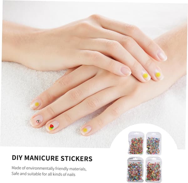 4-pack polymerfruktskivor för nagelkonst Nagelfruktskivor DIY-dekorationer Mönsterdekorationer