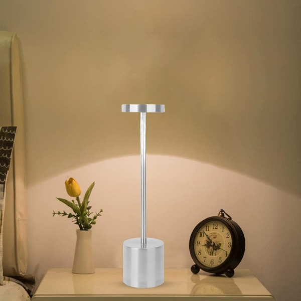 Genopladelig bordlampe Trådløs LED-lampe i aluminium