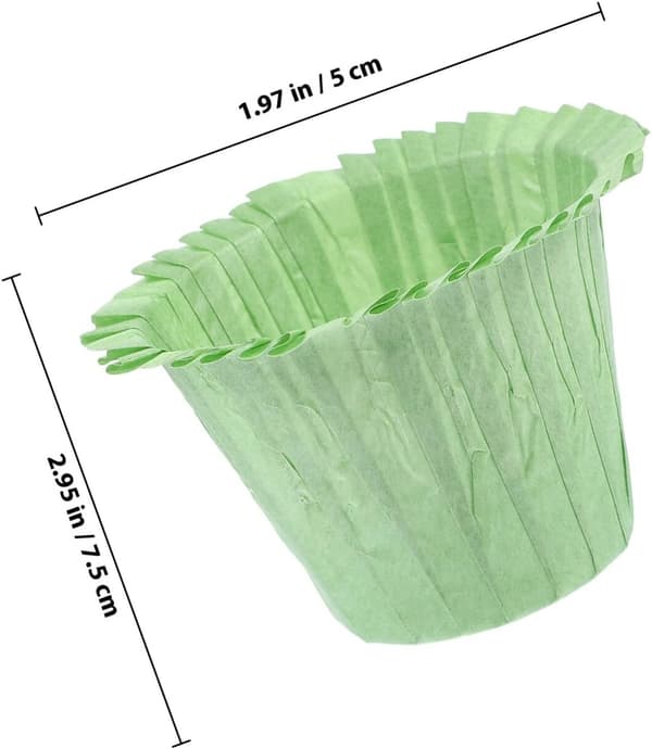 50 st muffinsformar muffinsformar pappersbakformar grön enkel design