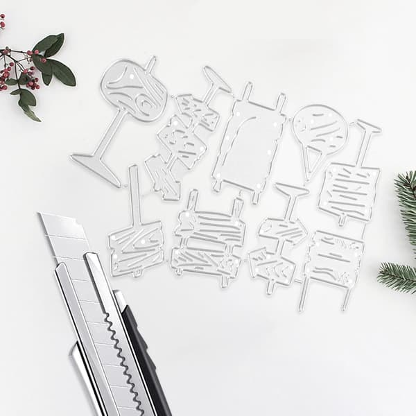 Metallknivform för DIY vägskyltindikator Hantverk Kolstål Scrapbooking Stansar