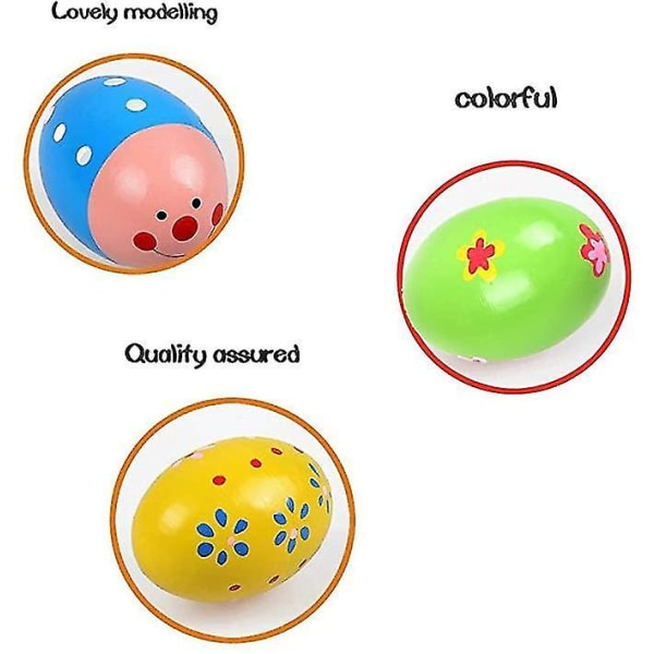 10-pakks påske maracas egge-shakere kurvfyllere gavesett