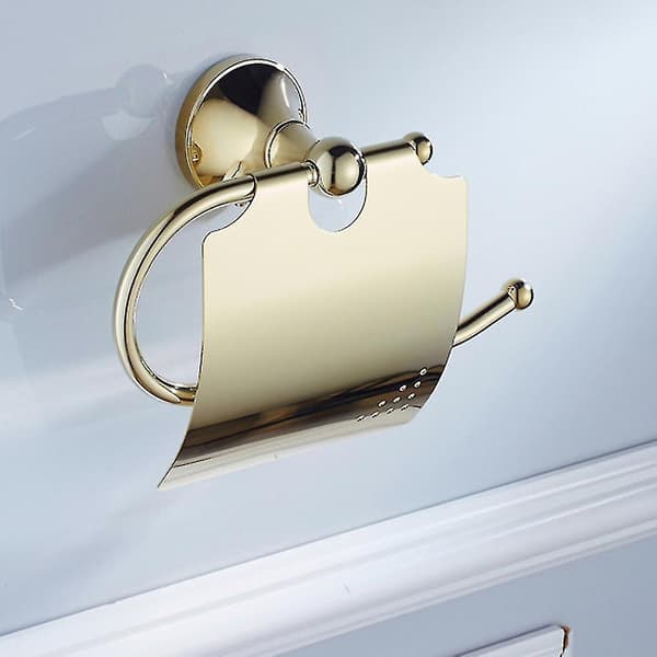 Vintage Messing Toiletpapirholder Badeværelsespapirholder (guld)