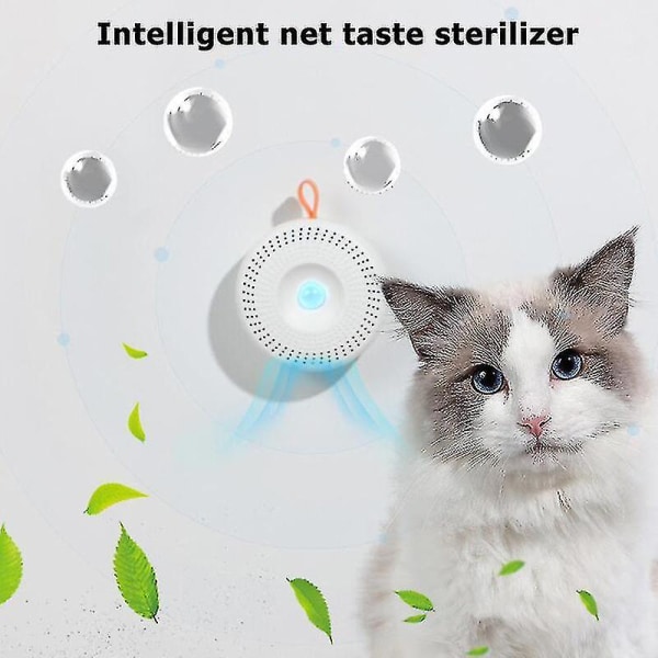 Kattesøppel deodorizer Smart Pet Smell Eliminator Reduser søppelstøv Elektrisk luktfjerner 1stk-hvit)