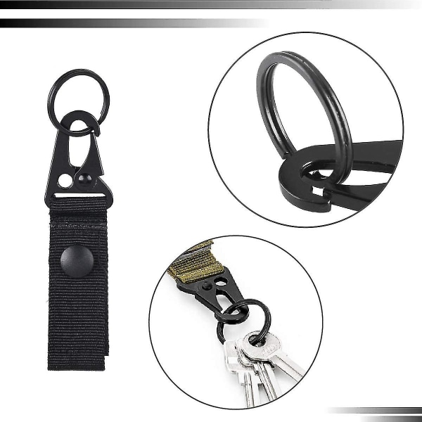 4 stk Tactical Belte Nøkkelholder Belteklips Webbing Spenne Stropp Belte Nøkkelring  Nøkkelring Krok 7c66 | Fyndiq
