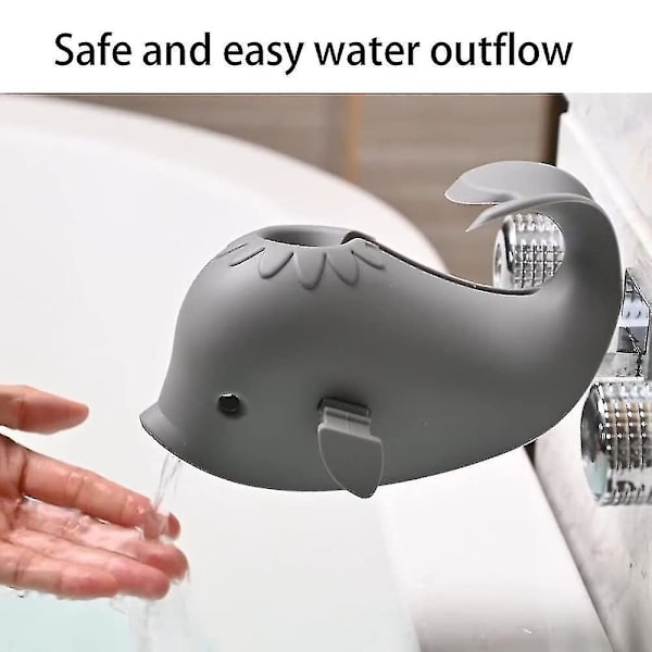 Haneformet Badekar Baby Badekar, Haneformet Badekar Baby Badekar Silikon Hval Til Børn, Badekarudløbsdækning Baby Badekar Grey