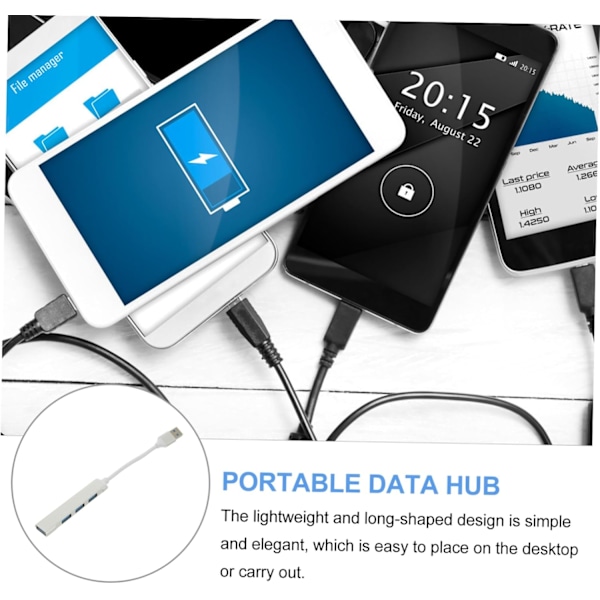 USB-hubb 4 Portar USB Förlängningssplitter Aluminiumlegering Datahubb USB3.0 Datoradapter Överbelastningsspänningsskydd
