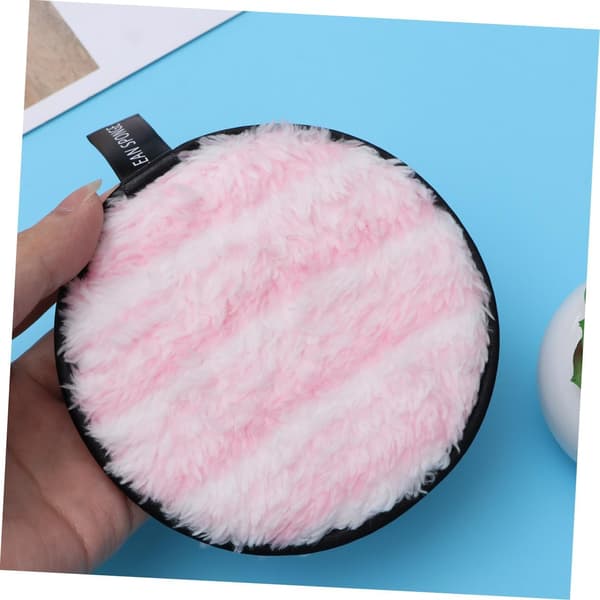 6 stk. Fluffy Makeupfjernerpuder Genanvendelig Rensende Skånsom Ansigtsrens Blød Luksuriøs Makeupfjerner