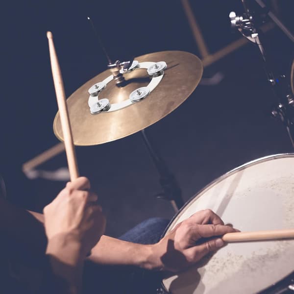 Solid Hi-hat Klokkecymbal Trommetilbehør for Trommespill, Sølv Jernmateriale og Høy Lyd